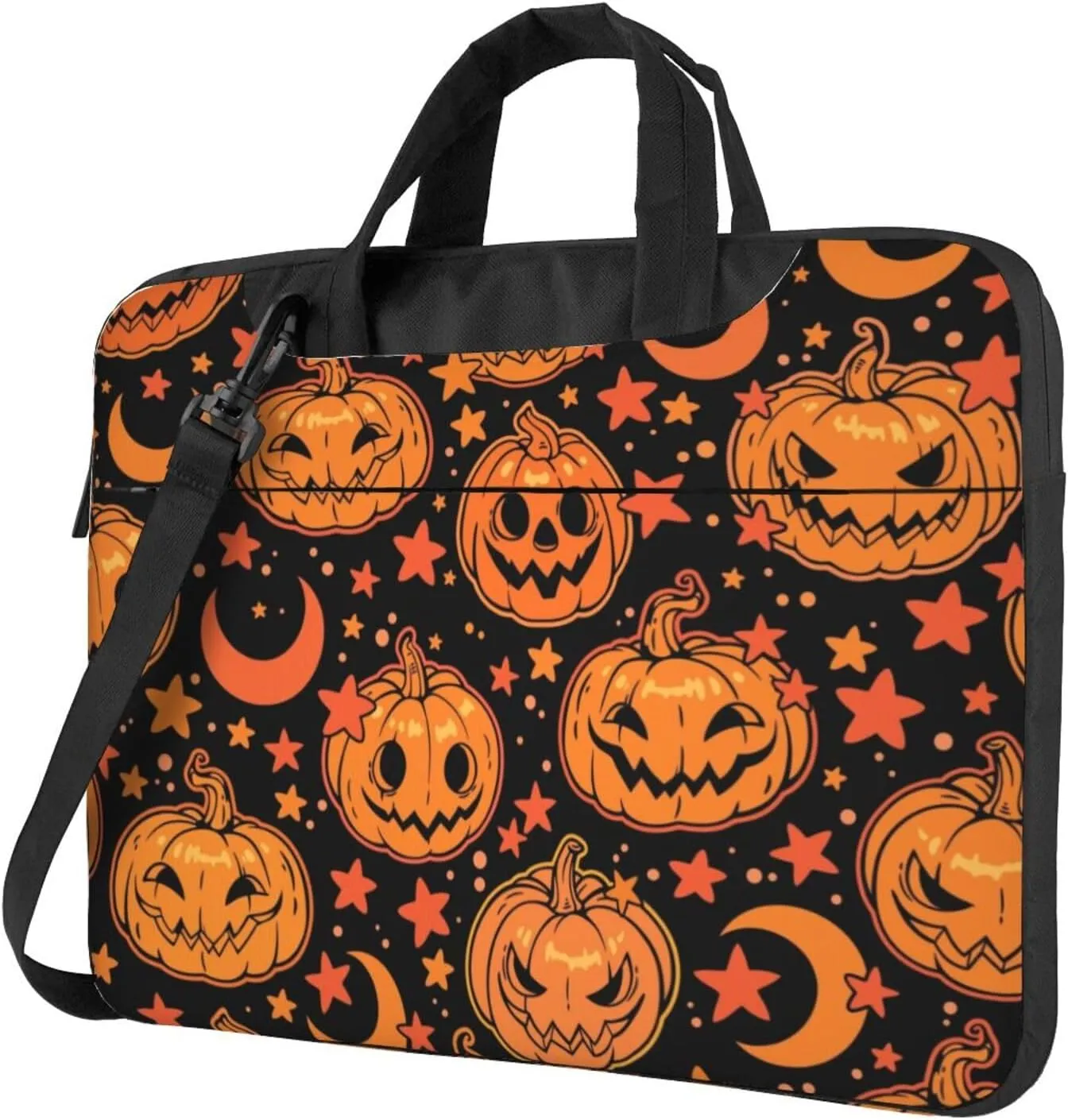 Neon Skull Glowing Eyes Laptop Bag Classic Slim Briefcase Messenger Bag, Spacious, Ergonomic