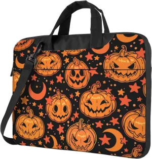 Neon Skull Glowing Eyes Laptop Bag Classic Slim Briefcase Messenger Bag, Spacious, Ergonomic