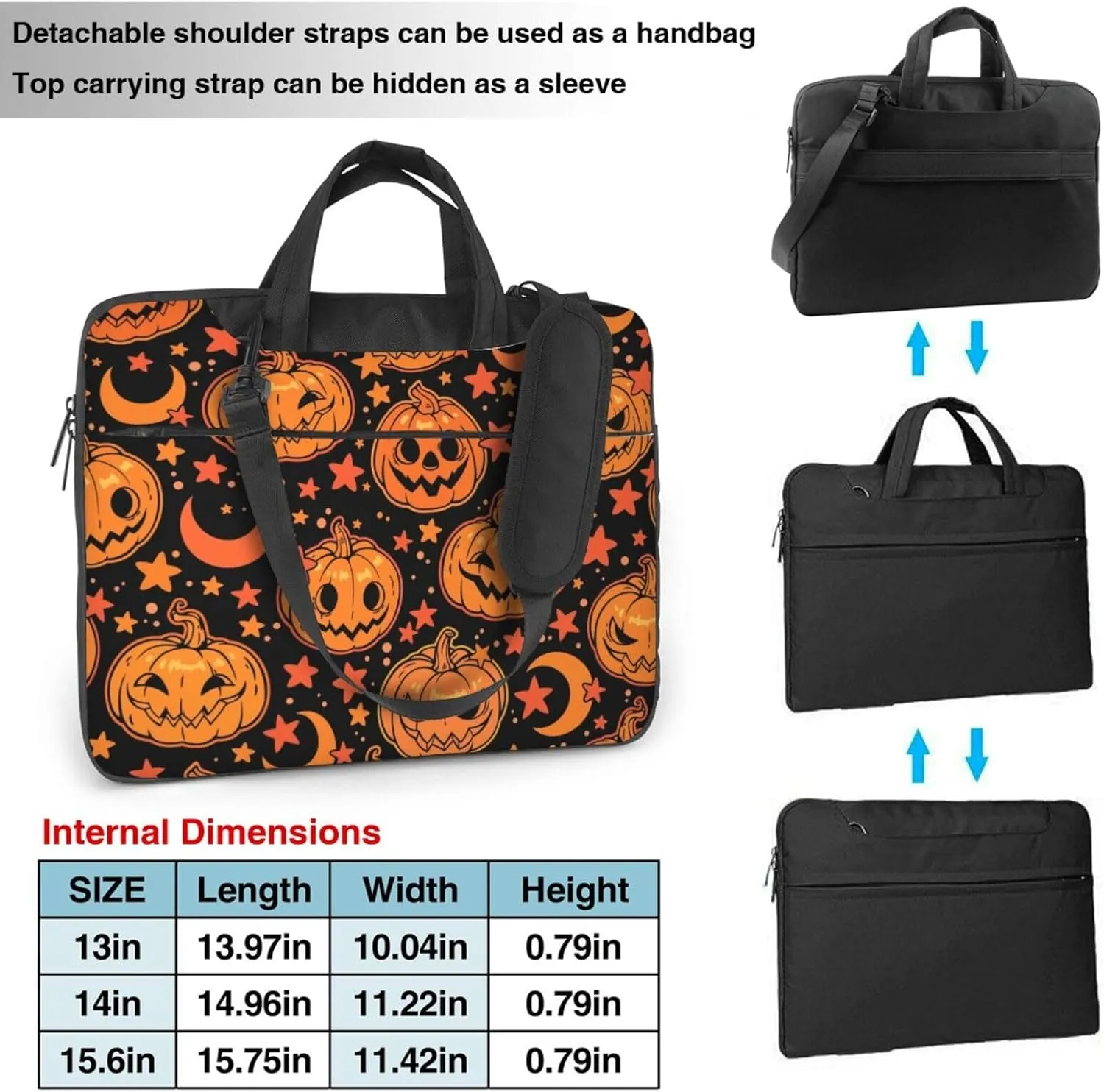 Neon Skull Glowing Eyes Laptop Bag Classic Slim Briefcase Messenger Bag, Spacious, Ergonomic