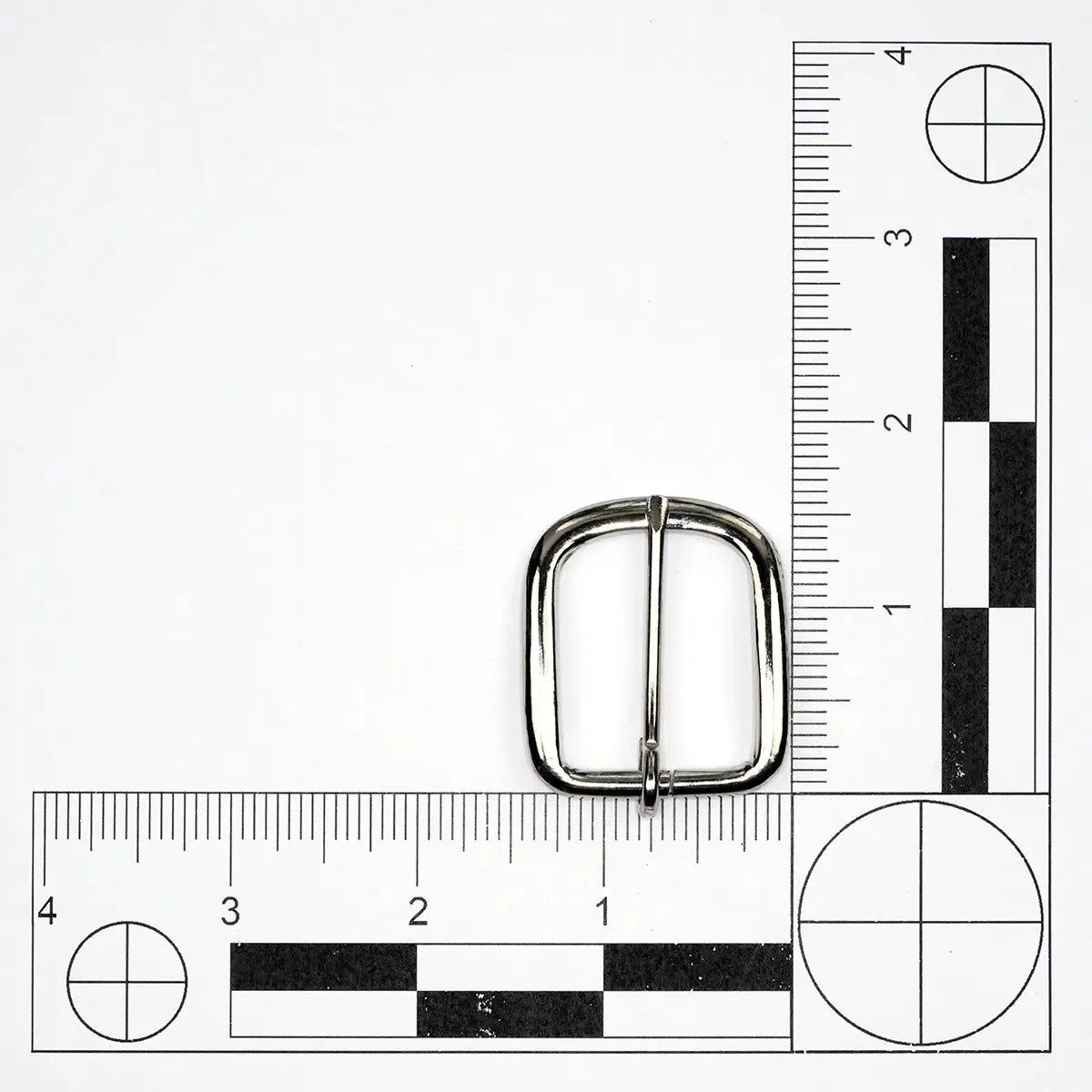 Nickel Steel Heel Bar Buckle 1 Inch