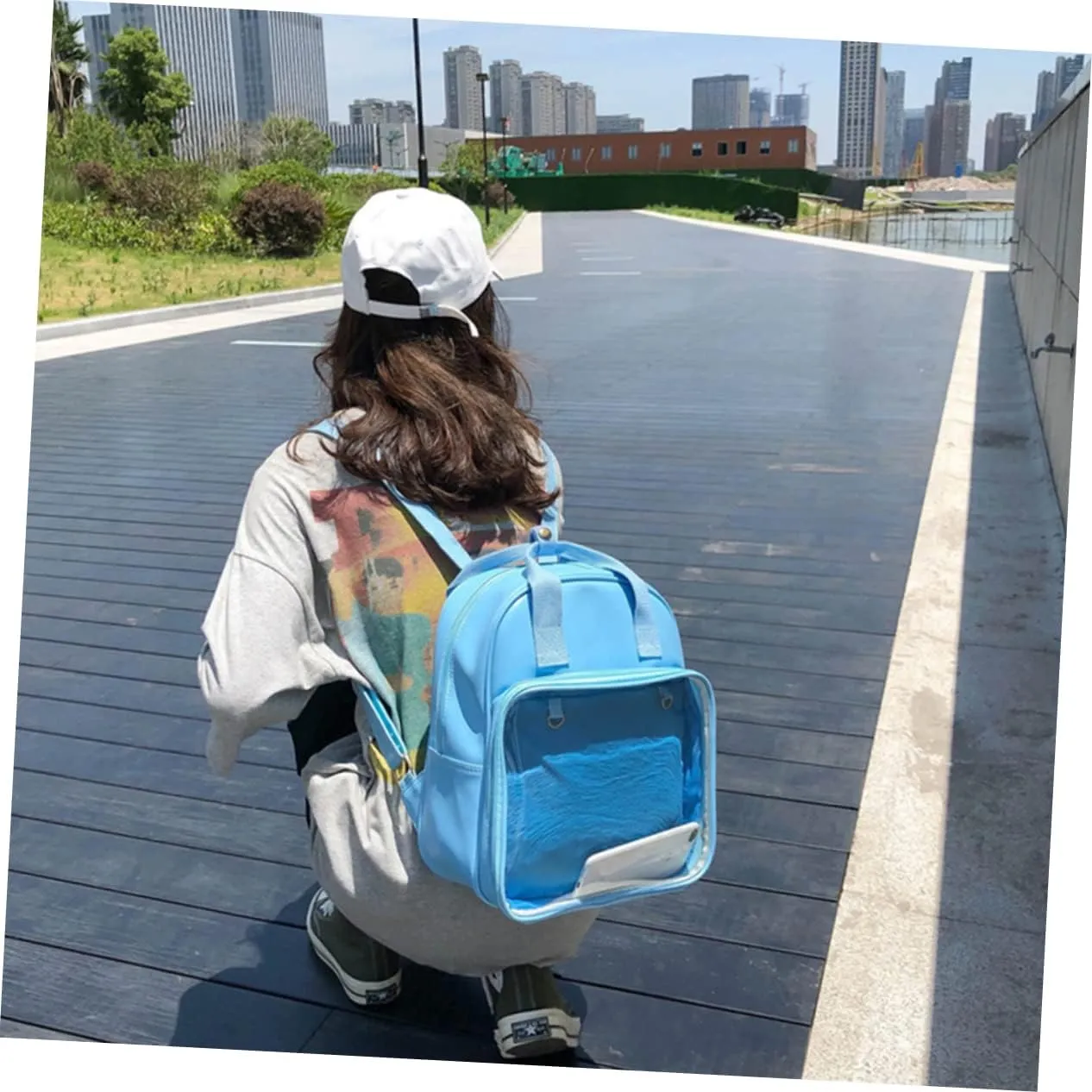 NOLITOY Cute Mini Backpacks Girl Bookbag Pvc School Handbag for Pupil Multi-use Bag