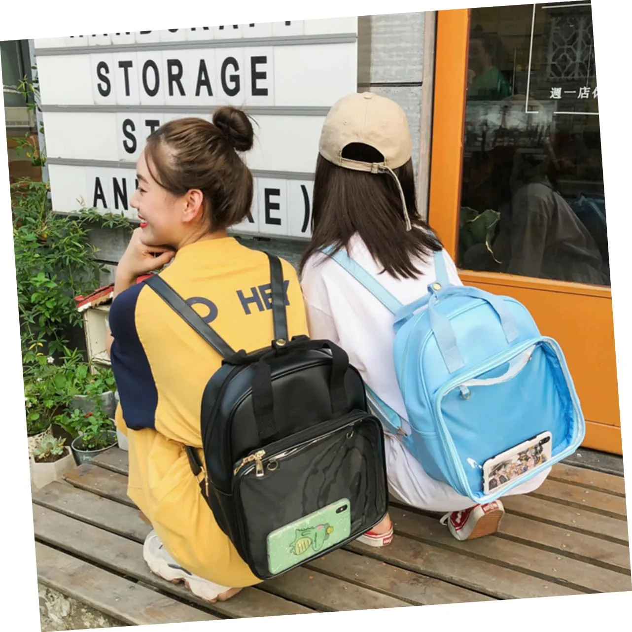 NOLITOY Cute Mini Backpacks Girl Bookbag Pvc School Handbag for Pupil Multi-use Bag