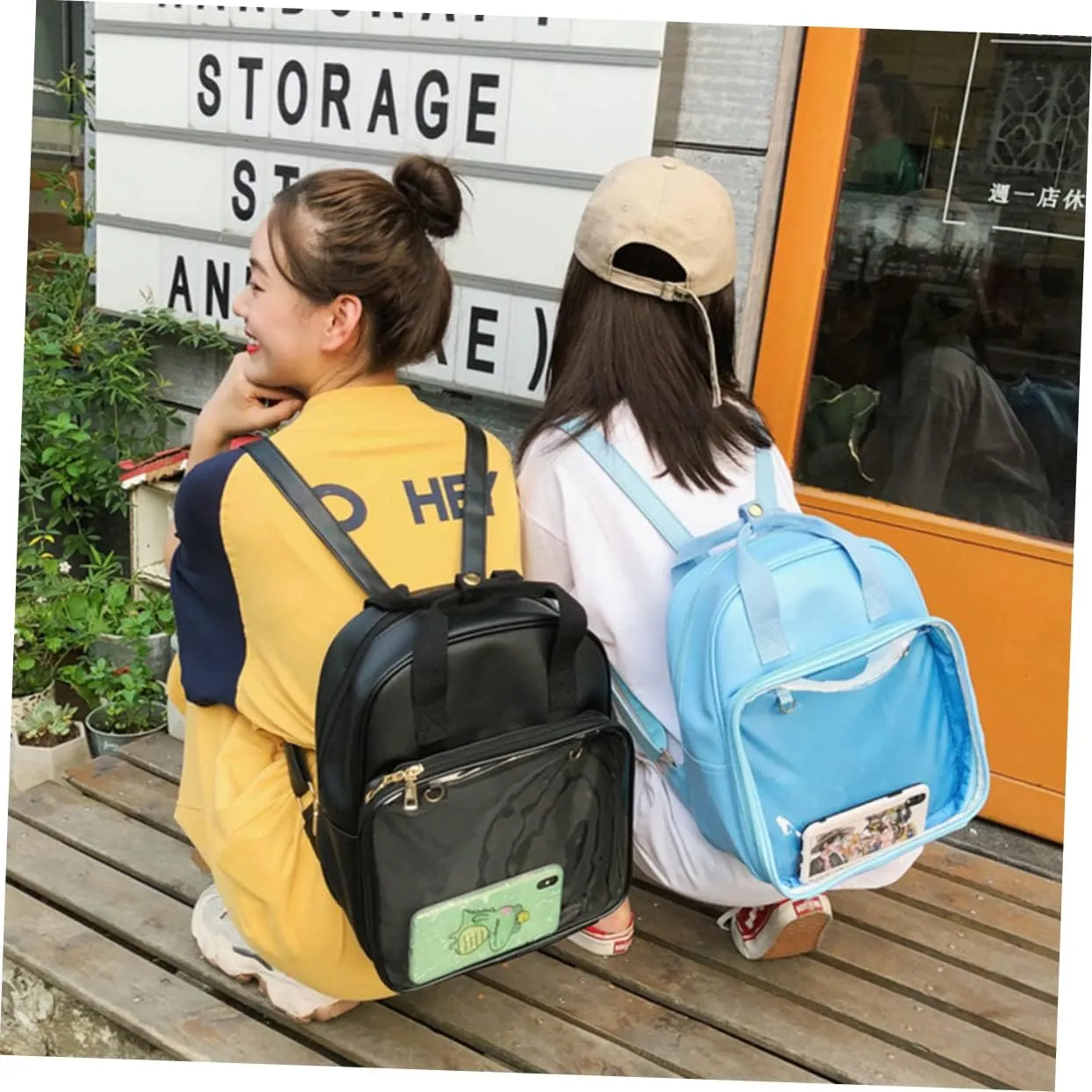 NOLITOY Cute Mini Backpacks Girl Bookbag Pvc School Handbag for Pupil Multi-use Bag