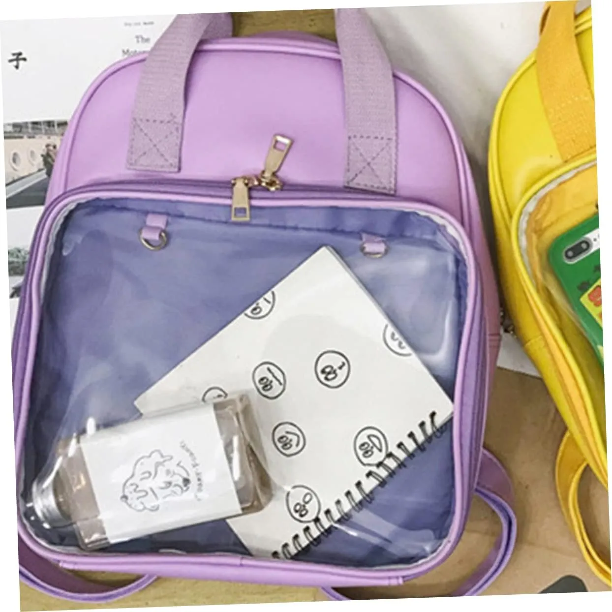 NOLITOY Pvc Candy Backpacks School Shoulder Bag for Girls Boys Adults Smooth Zipper and Spacious Design