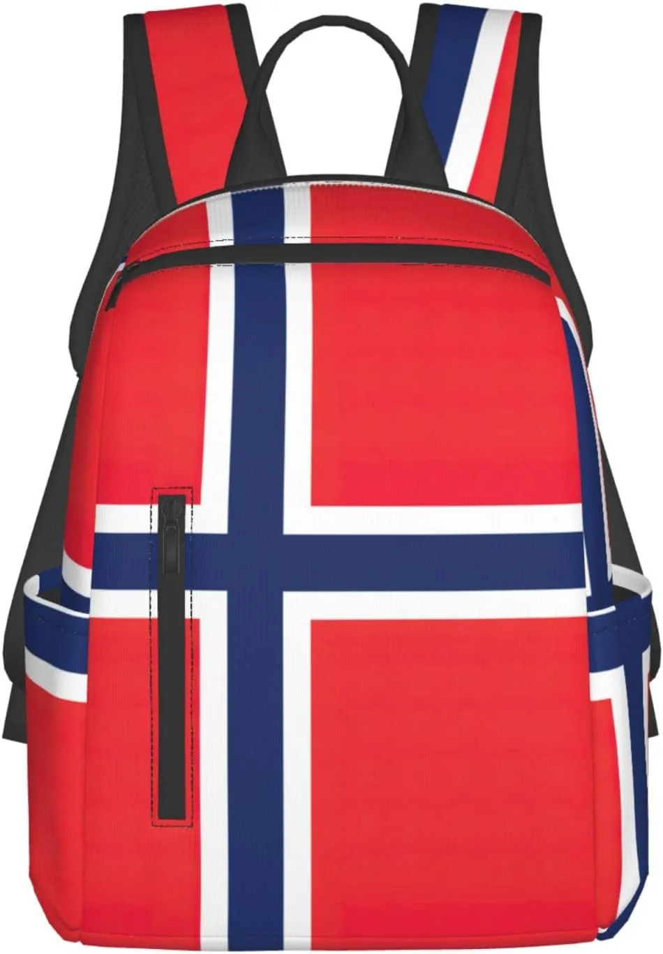 Norwegian flag Lightweight Backpack Travel Shoulder Bag with Stylish Print, Leisure Day Trips Shopping Backpack