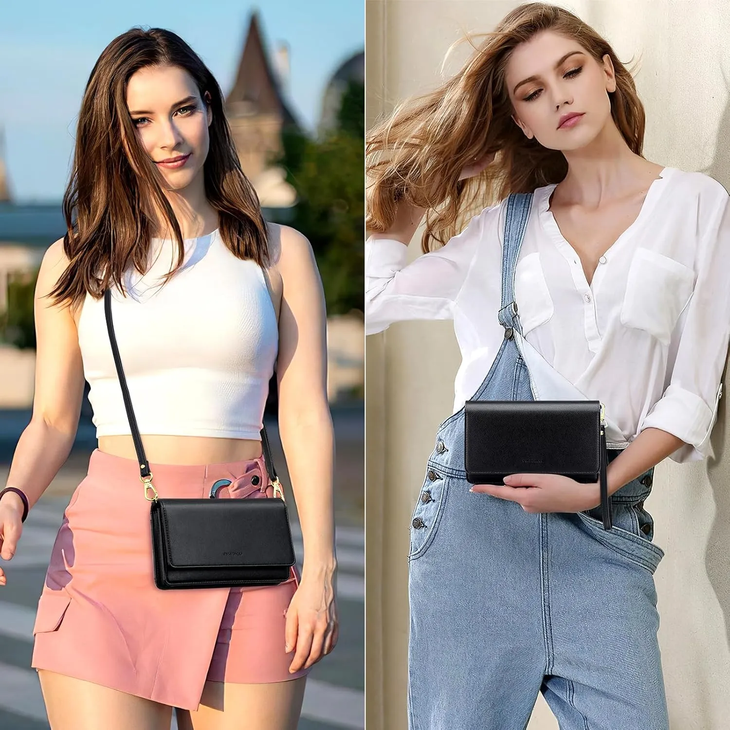nuoku Small Crossbody Bags for Women, Small Crossbody Purse with Card Slots, Cell Phone Purse for Women with Phone Pocket