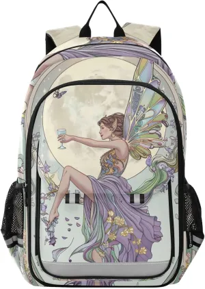ODAWA Fairy Art Kids Backpacks Computer Backpack for Women Kids Bookbag Boys