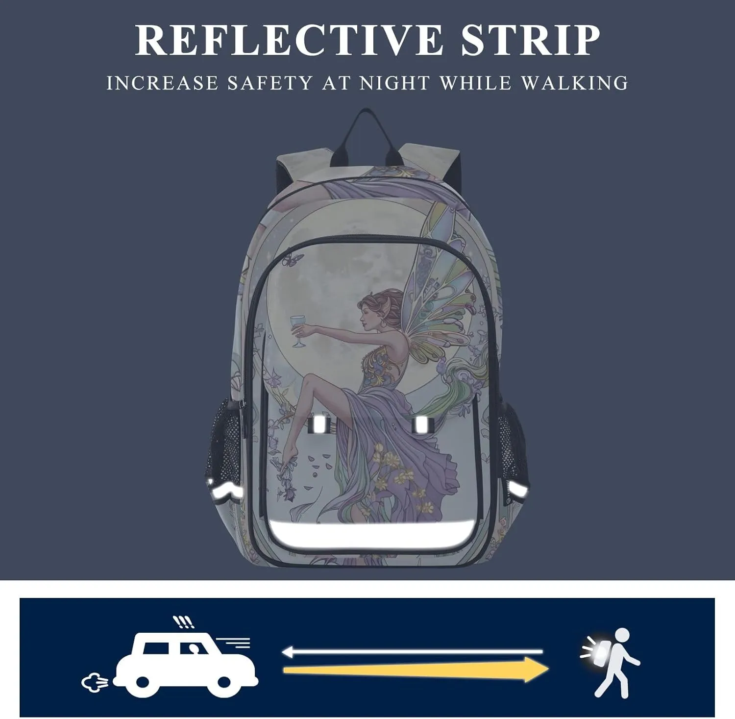 ODAWA Fairy Art Kids Backpacks Computer Backpack for Women Kids Bookbag Boys
