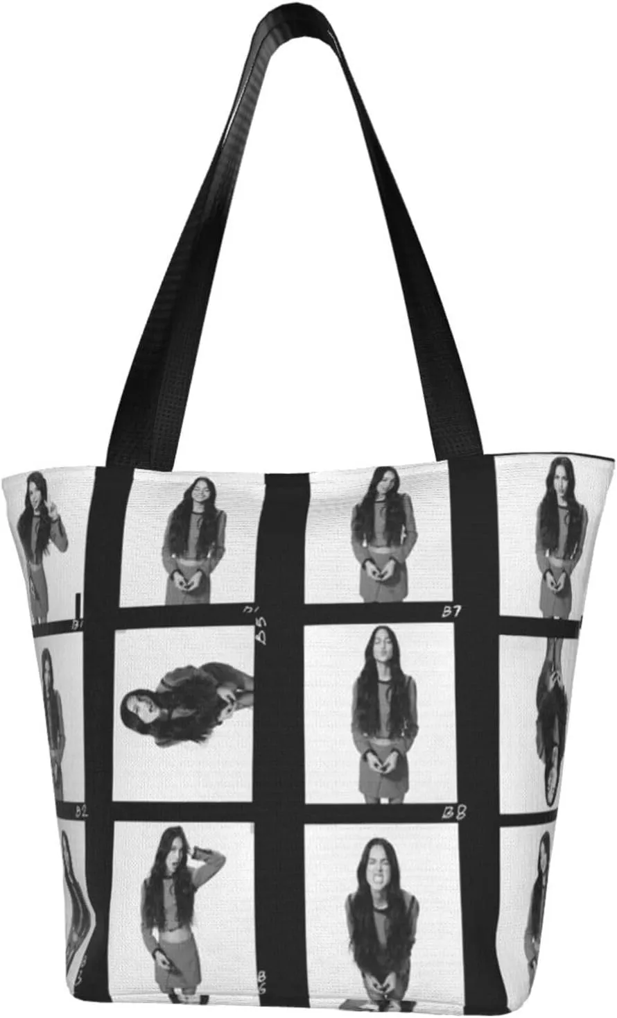 Olivia Songwriter Actress Rodrigo Shopping Handbag Tote Bags with Zipper Unisex Classic Shoulder Bag Daily Bag for Picnic