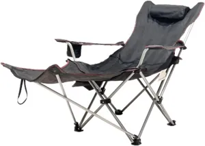 Outdoor Camping Chair Collapsible with Cup Holder Folding Fishing Beach Chair Heavy Duty Steel Recline