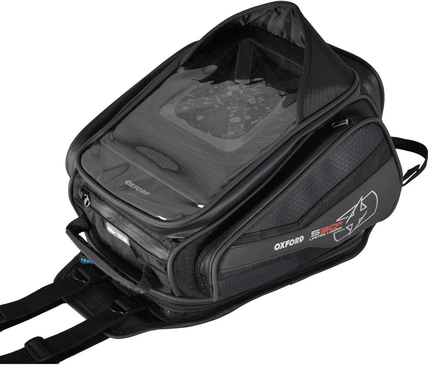Oxford - OL345 Black 30 L Tank Bag (S30R Strap Mount Motorcycle)