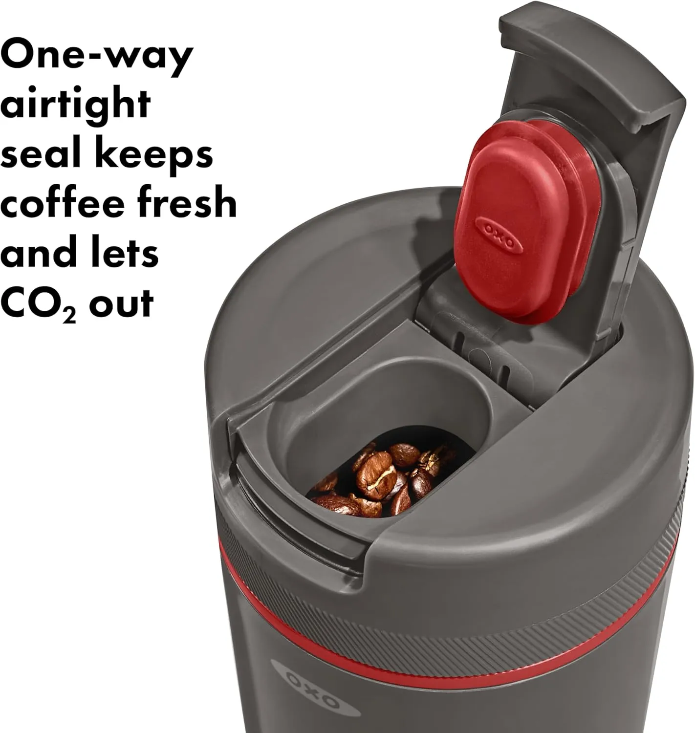 OXO Outdoor Coffee Storage Container; Coffee Container; Coffee Grounds Container; Airtight Coffee Container; Coffee Travel Container; Coffee Storage Container with Pour Spout
