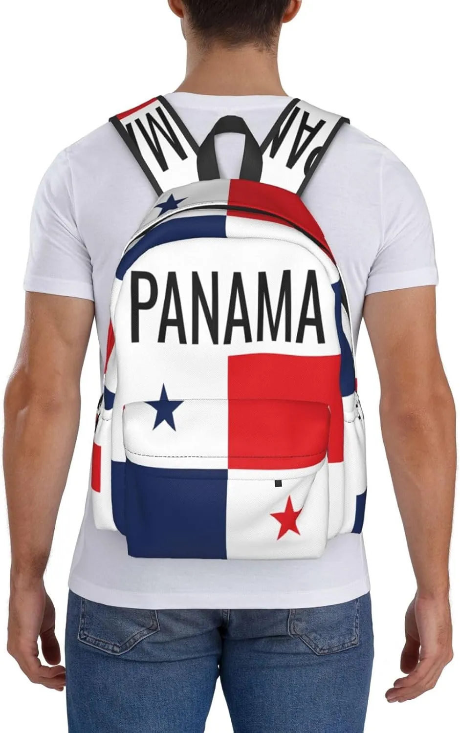 Panama flag Laptop Backpack Work Travel Backpacks Business Rucksack Casual Outdoor Daypack with Adjustable Strap Bags for Sports Office Gym Hiking
