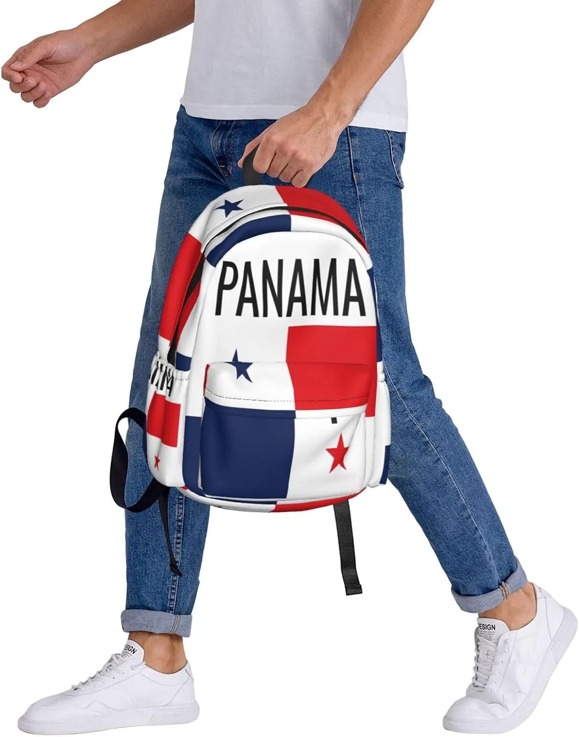 Panama flag Laptop Backpack Work Travel Backpacks Business Rucksack Casual Outdoor Daypack with Adjustable Strap Bags for Sports Office Gym Hiking