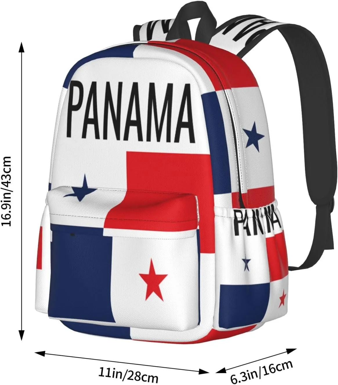 Panama flag Laptop Backpack Work Travel Backpacks Business Rucksack Casual Outdoor Daypack with Adjustable Strap Bags for Sports Office Gym Hiking