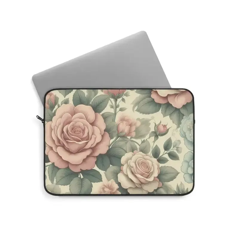 Pastel Roses Laptop Sleeve for Trendy Fashion