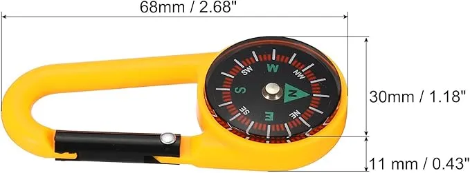 PATIKIL Compass, Buckle Compass Keychain Waterproof Survival Pocket Compass for Hiking Outdoor