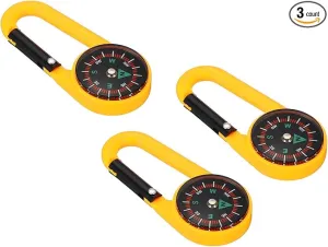 PATIKIL Compass, Buckle Compass Keychain Waterproof Survival Pocket Compass for Hiking Outdoor