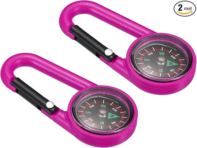 PATIKIL Keychain Compass, Pocket Camping Compass with Buckle for Outdoor Hiking Hunting Travelling