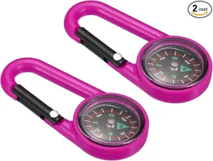 PATIKIL Keychain Compass, Pocket Camping Compass with Buckle for Outdoor Hiking Hunting Travelling