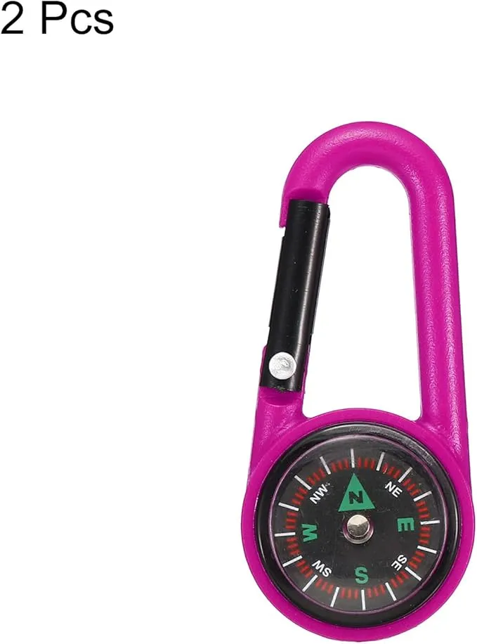 PATIKIL Keychain Compass, Pocket Camping Compass with Buckle for Outdoor Hiking Hunting Travelling