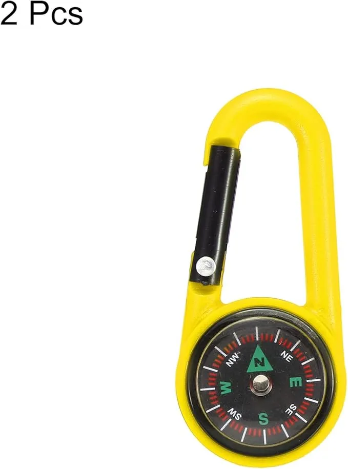 PATIKIL Keychain Compass, Pocket Camping Compass with Buckle for Outdoor Hiking Hunting Travelling