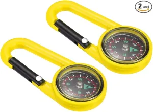 PATIKIL Keychain Compass, Pocket Camping Compass with Buckle for Outdoor Hiking Hunting Travelling