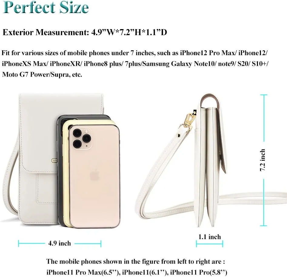 Peacocktion Small Crossbody Bags for Women, Travel Cell Phone Cross Body Purses with Card Slots