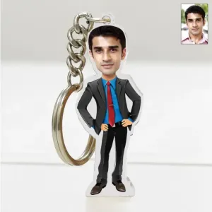 Personalised Executive Caricature Key Chain