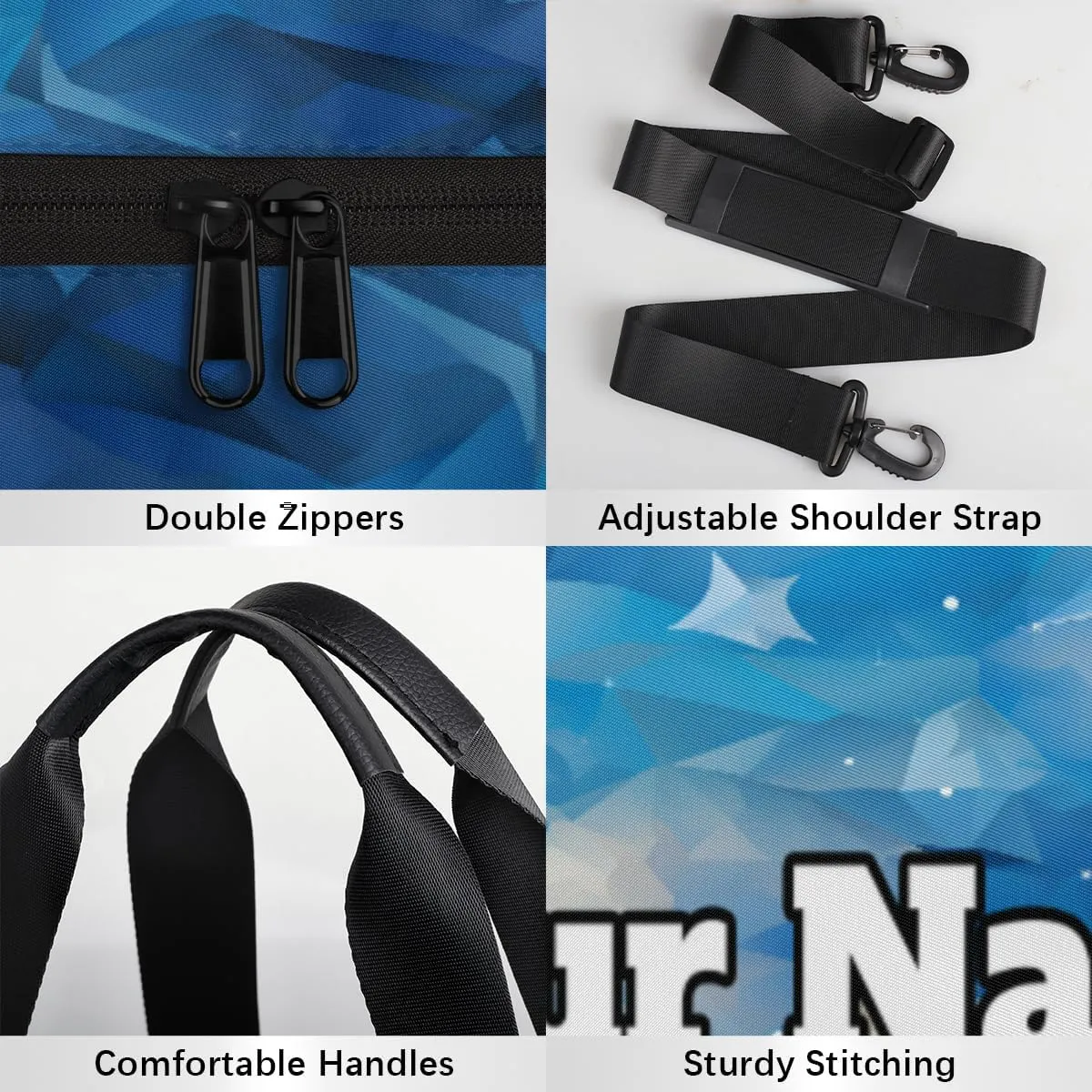 Personalized Art Painting Sport Gym Bag, Custom Name Duffel Bags for Men, Waterproof Custom Sport Duffel Bag, Gymnastics Dance, Design Modern