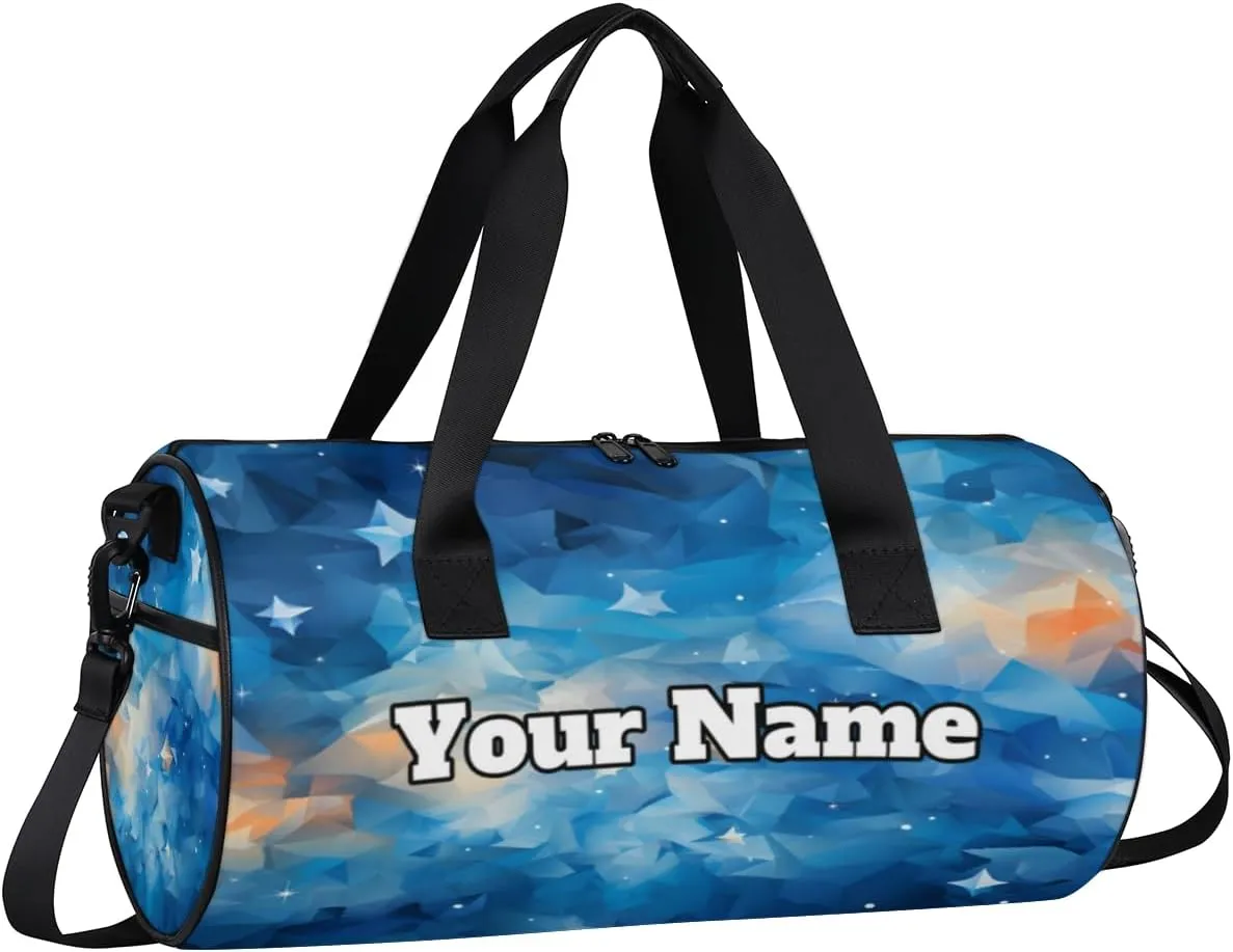 Personalized Art Painting Sport Gym Bag, Custom Name Duffel Bags for Men, Waterproof Custom Sport Duffel Bag, Gymnastics Dance, Design Modern