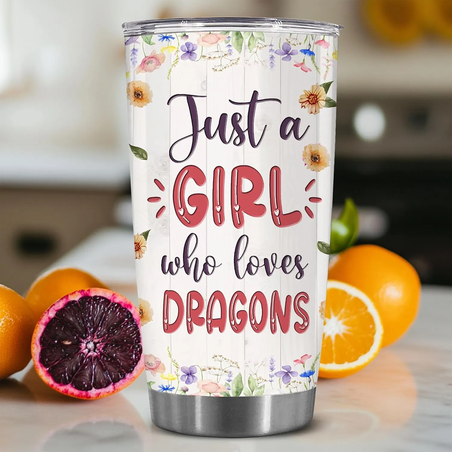 Personalized Gift For Dragon Lover - Mother's Day Birthday Gift For Animal Lovers - Just A Girl Who Loves Dragon Tumbler - Pet Lover Gifts For Women, Her