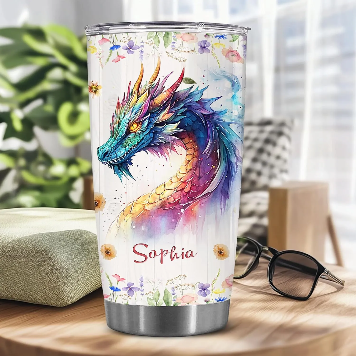 Personalized Gift For Dragon Lover - Mother's Day Birthday Gift For Animal Lovers - Just A Girl Who Loves Dragon Tumbler - Pet Lover Gifts For Women, Her
