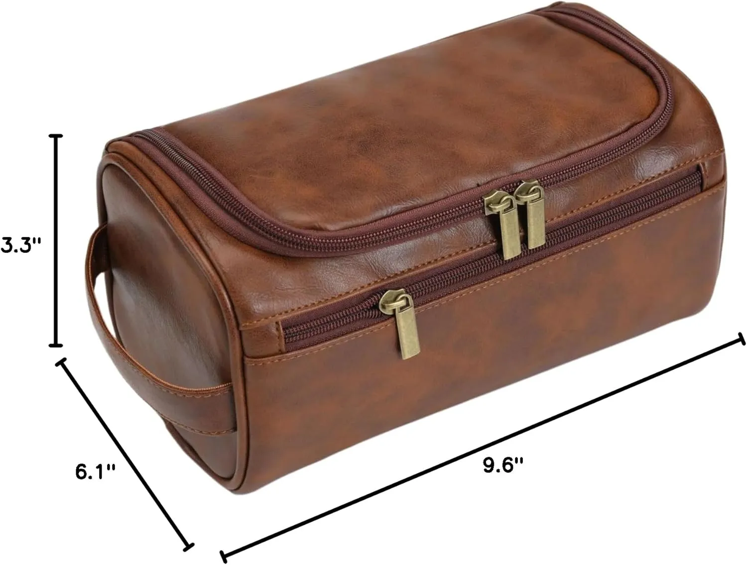 Personalized Large Toiletry Bag for Men,Premium Quality Durable and Stylish Travel Organizer for Travel, Grooming and Personal Care,Waterproof Leather Dopp Kit Gifts for Men