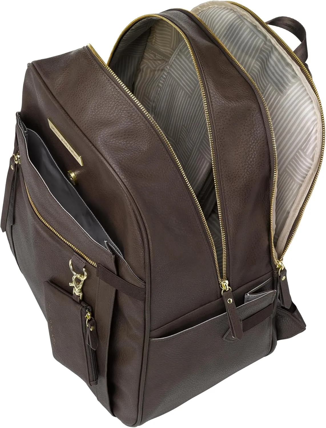 Petunia Pickle Bottom 2-in-1 Provisions Breast Pump & Diaper Bag Backpack, Designed for Busy Parents, Spacious Main Compartment for Carrying Essentials (Saddle)