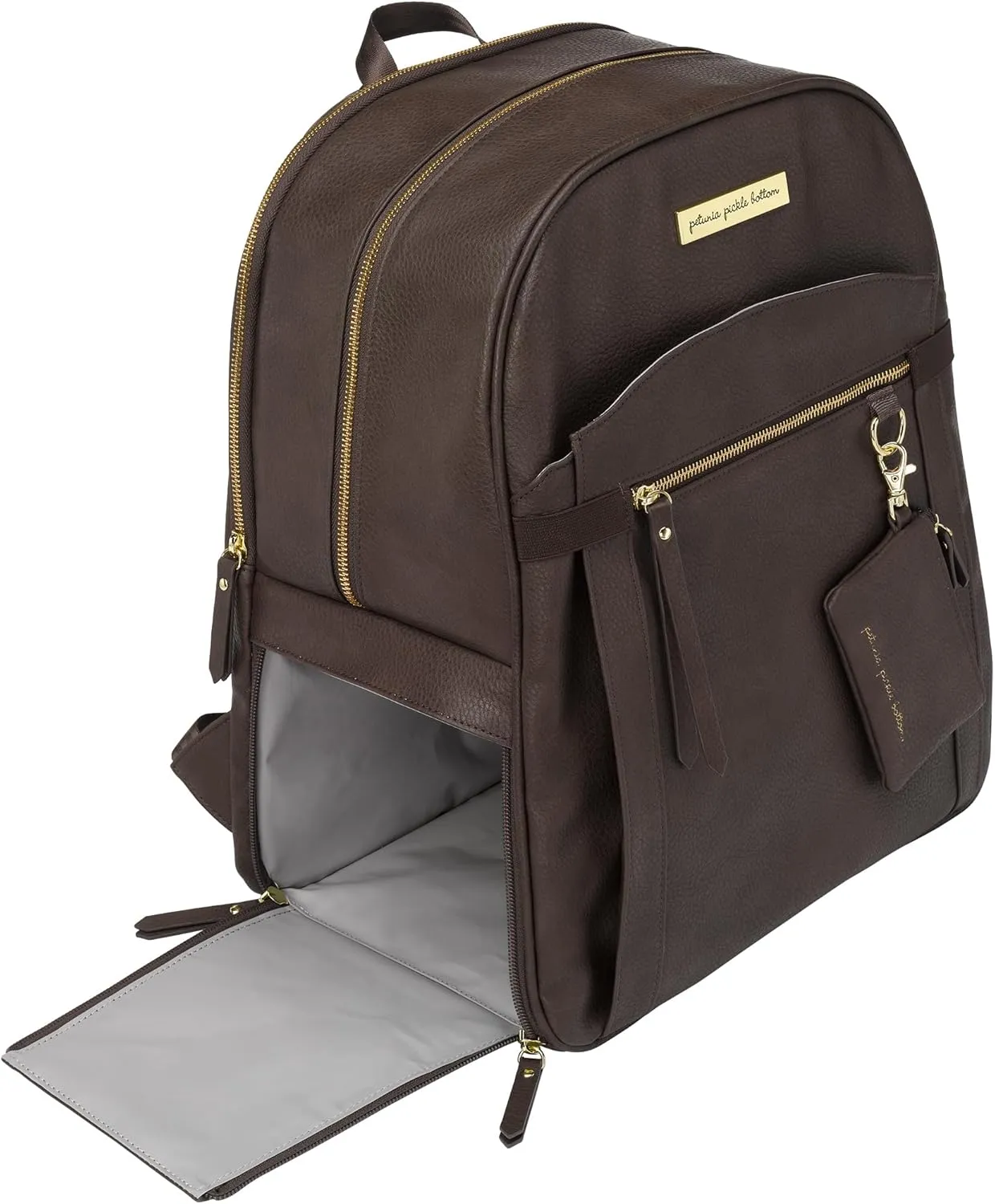 Petunia Pickle Bottom 2-in-1 Provisions Breast Pump & Diaper Bag Backpack, Designed for Busy Parents, Spacious Main Compartment for Carrying Essentials (Saddle)