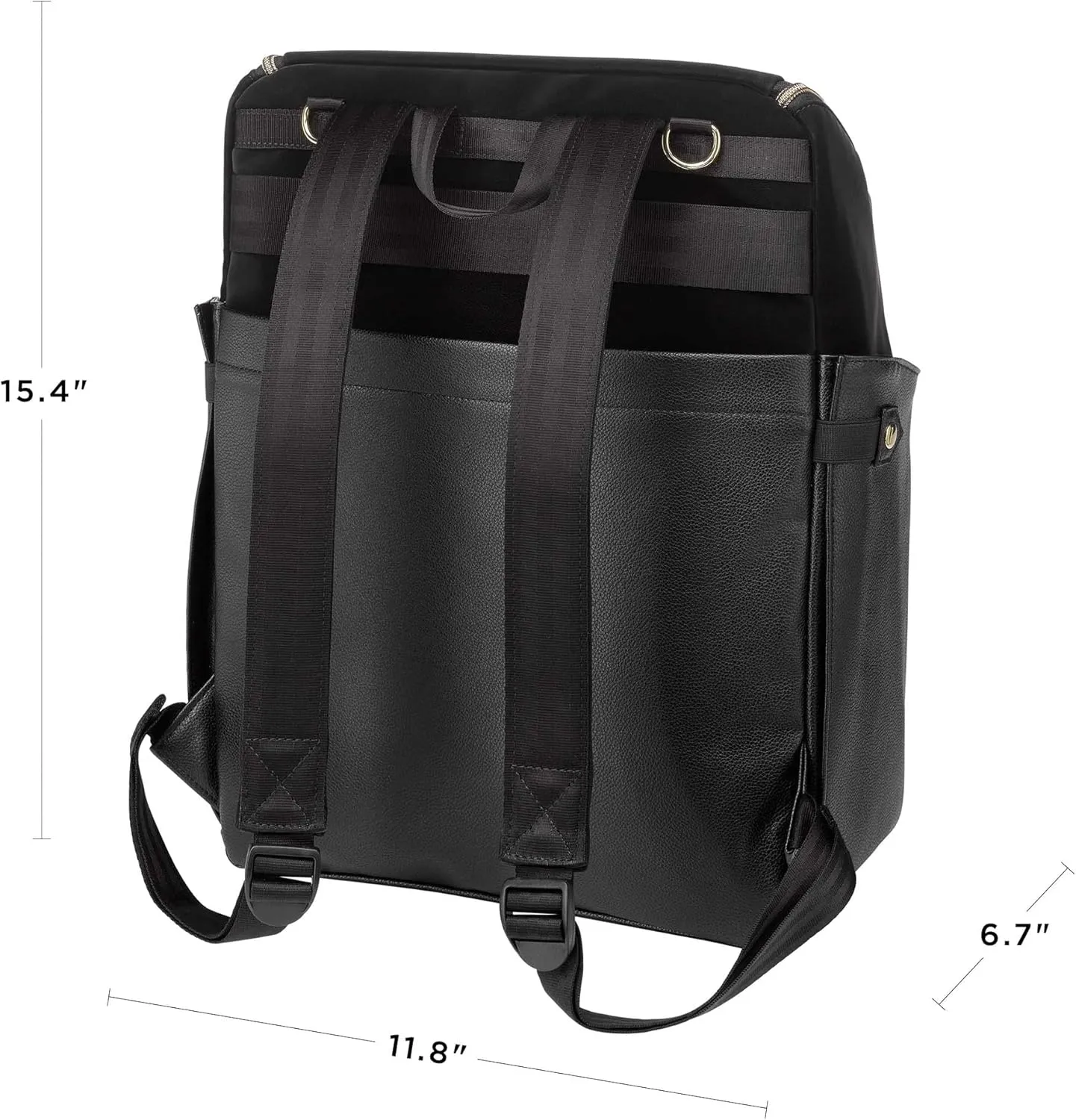 Petunia Pickle Bottom Tempo Backpack, Designed for Busy Families, Attaches to Stroller or Suitcase, Spacious Main Compartment, Twilight Black