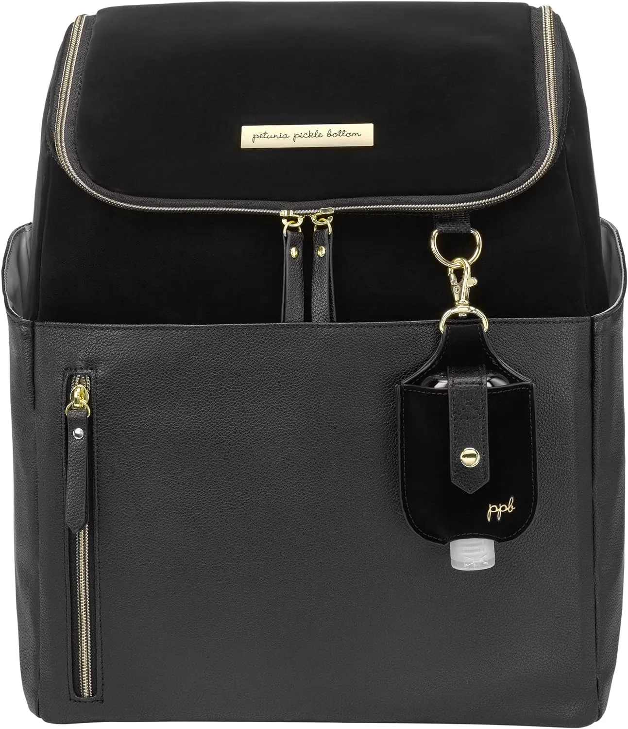 Petunia Pickle Bottom Tempo Backpack, Designed for Busy Families, Attaches to Stroller or Suitcase, Spacious Main Compartment, Twilight Black