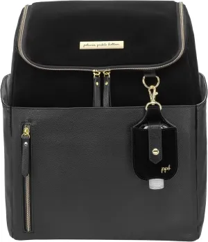 Petunia Pickle Bottom Tempo Backpack, Designed for Busy Families, Attaches to Stroller or Suitcase, Spacious Main Compartment, Twilight Black