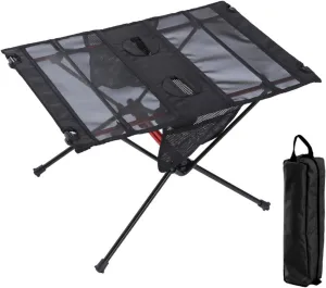 Picnics Table Portable Outdoor Foldable Fishing Table Aluminum Folding Camp Table with Cups Holder