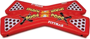 Pittman Outdoors Floating Beer Pong Table - Splash Pong Inflatable Table with Glow in The Dark Cup Holders, 2 or 4 Person