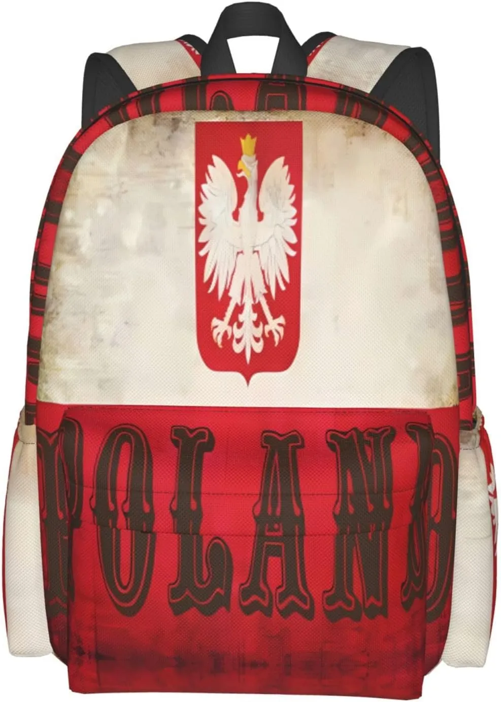 Polish Flag Poland Polska Eagle Laptop Backpack Work Travel Backpacks Business Rucksack Casual Outdoor Daypack with Adjustable Strap Bags for Sports Office Gym Hiking