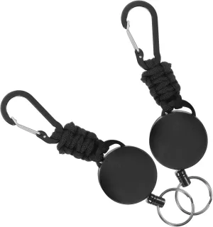 POPETPOP Easy-to-Pull Keychain Keychains Badge Reel Extender Name Badge Holders Lanyard Scrunchie Retractable