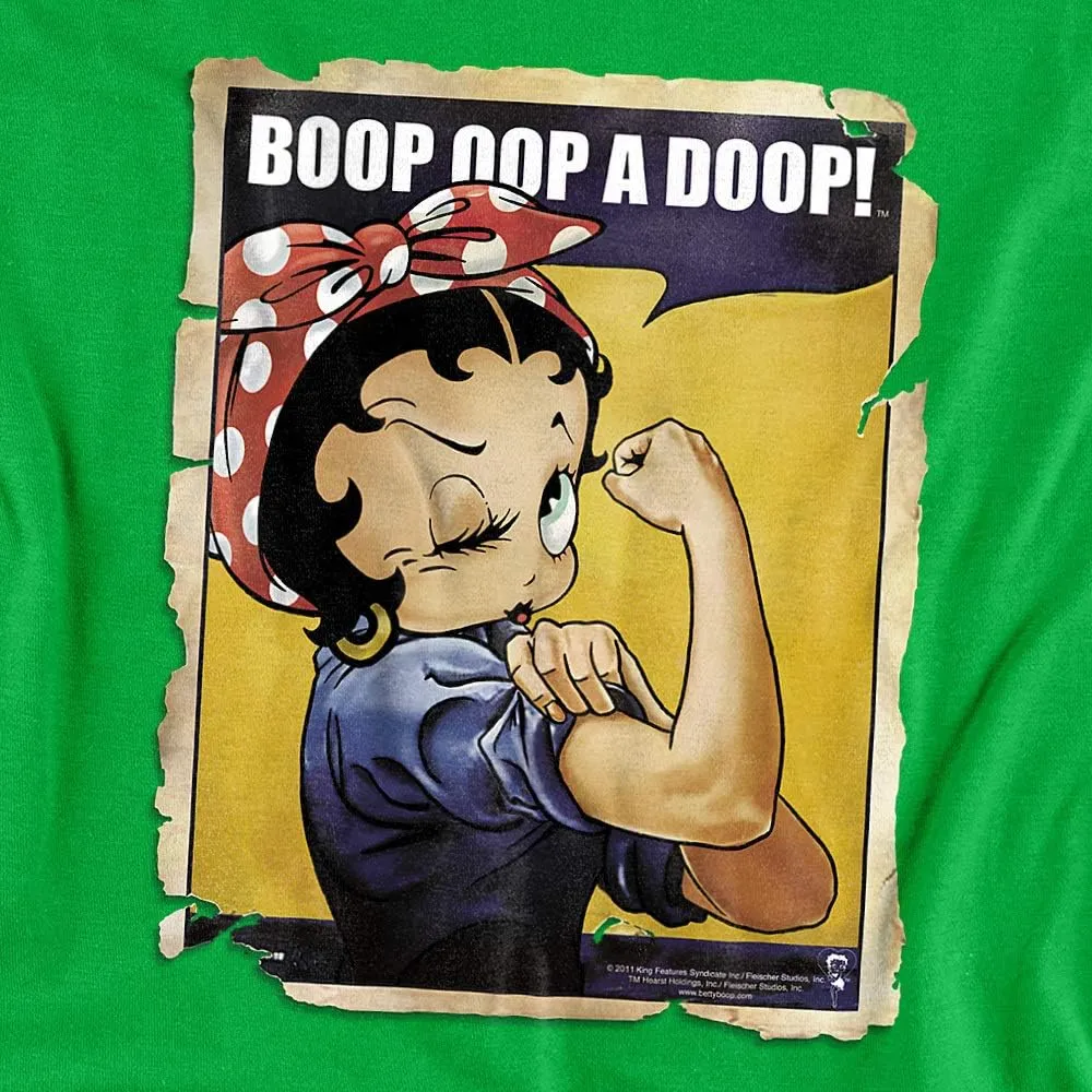Popfunk Classic Betty Boop Rosie The Riveter Boop OOP a Doop! T Shirt