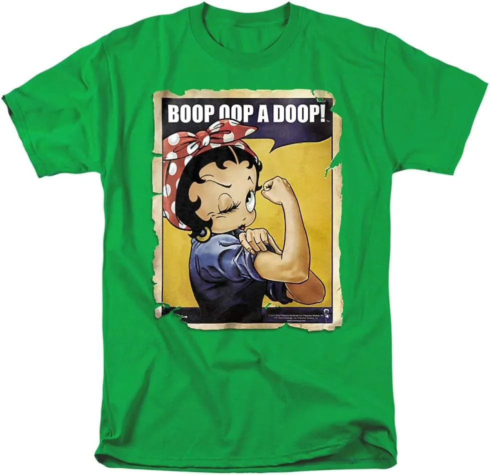 Popfunk Classic Betty Boop Rosie The Riveter Boop OOP a Doop! T Shirt