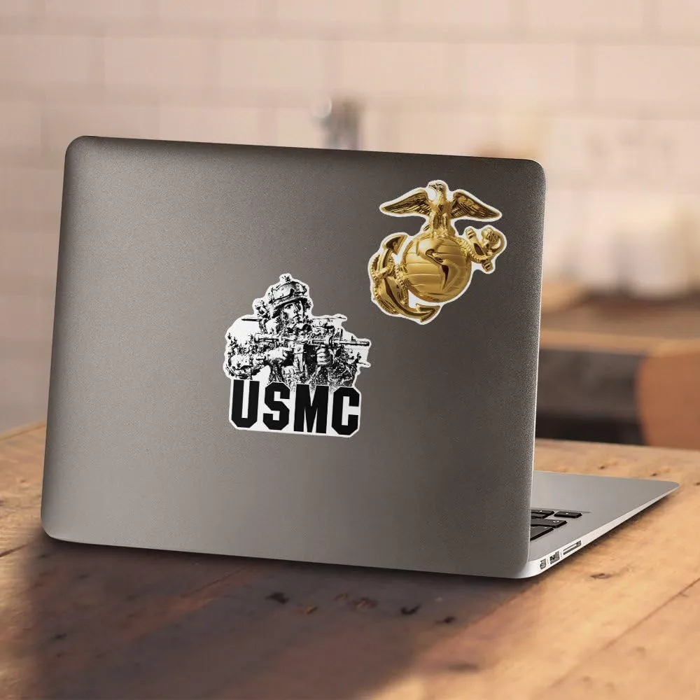 Popfunk Classic U.S. Marine Corps Military USMC Logo T Shirt