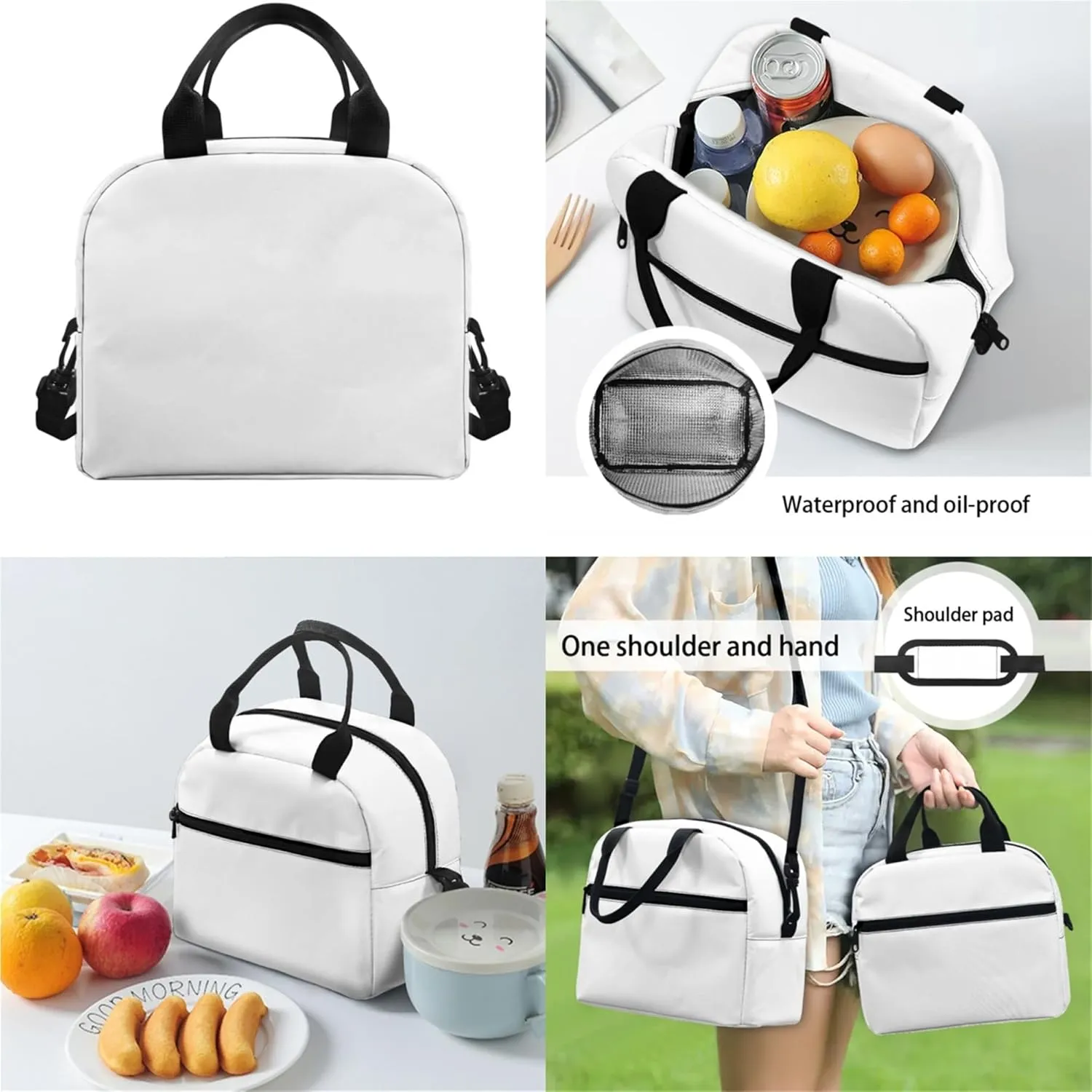 Preppy Afro Girls Elementary School Backpack Set with Lunch Box & Pencil Case