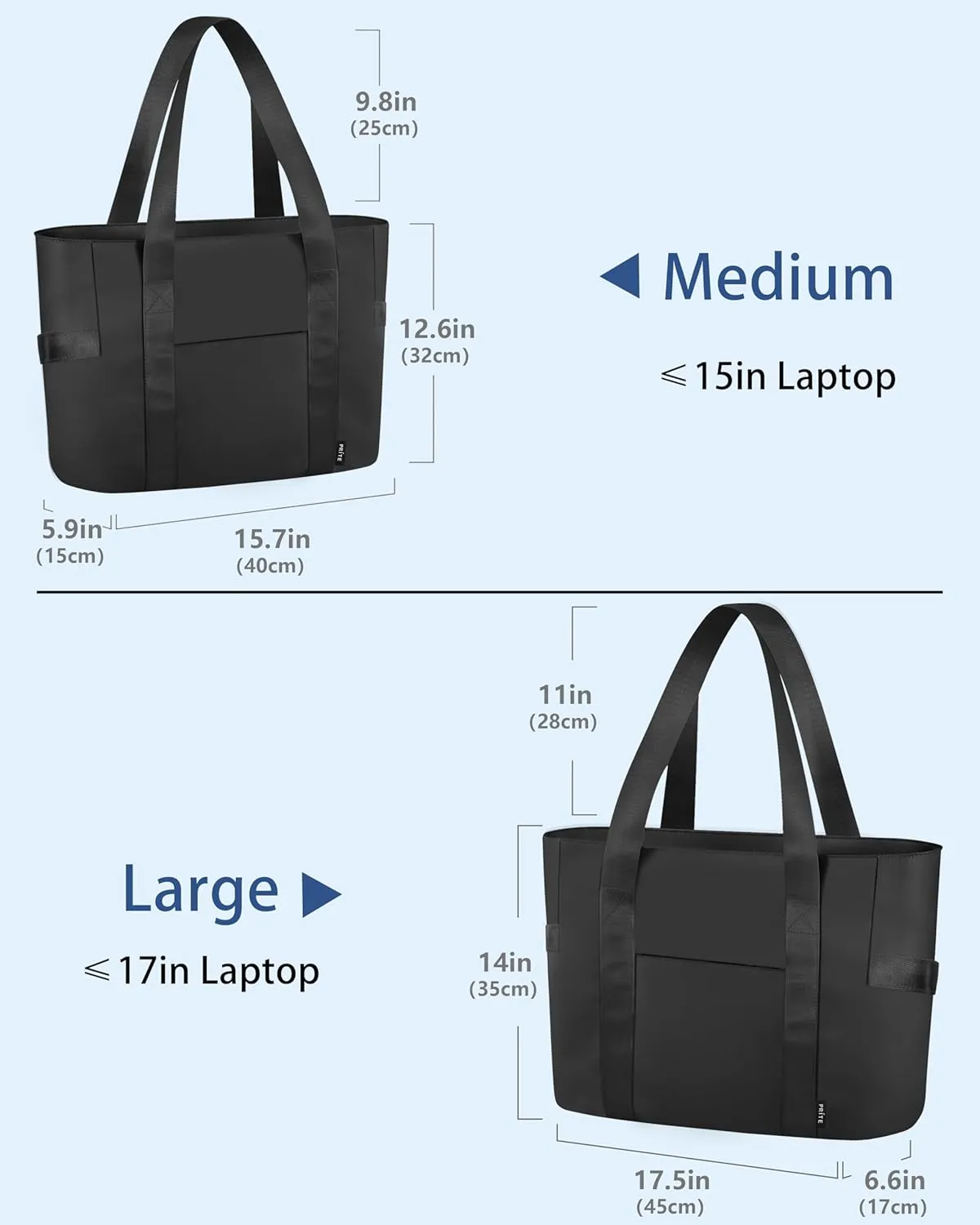Prite Tote Bag for Women Weekender Bag with Laptop Compartment for Work Nurse Travel Gym