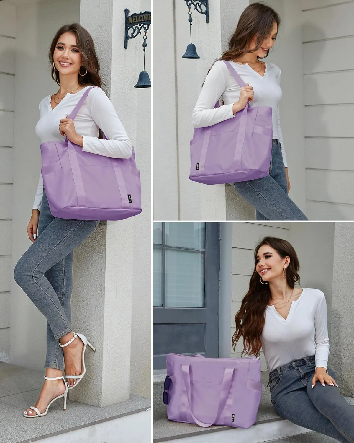 Prite Tote Bag for Women Weekender Bag with Laptop Compartment for Work Nurse Travel Gym