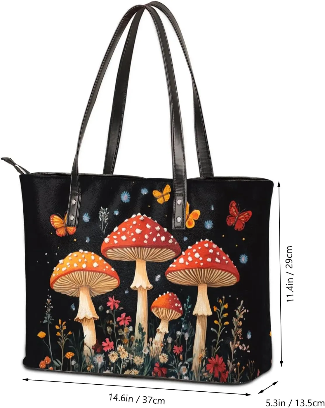 PU Leather Tote Bag for Women - Large Purses Handbags Top Handle Ladies Shoulder Bag with Zipper for Work Travel
